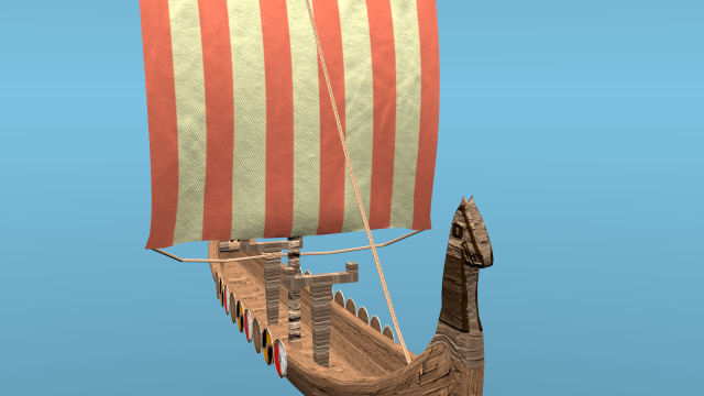 drakkar 3D 모델 .c4d .max .obj .3ds .fbx .stl .blend 