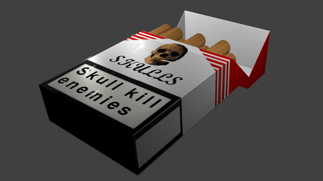 cigarettes 3D Model .c4d .max .obj .3ds .fbx .stl .blend 