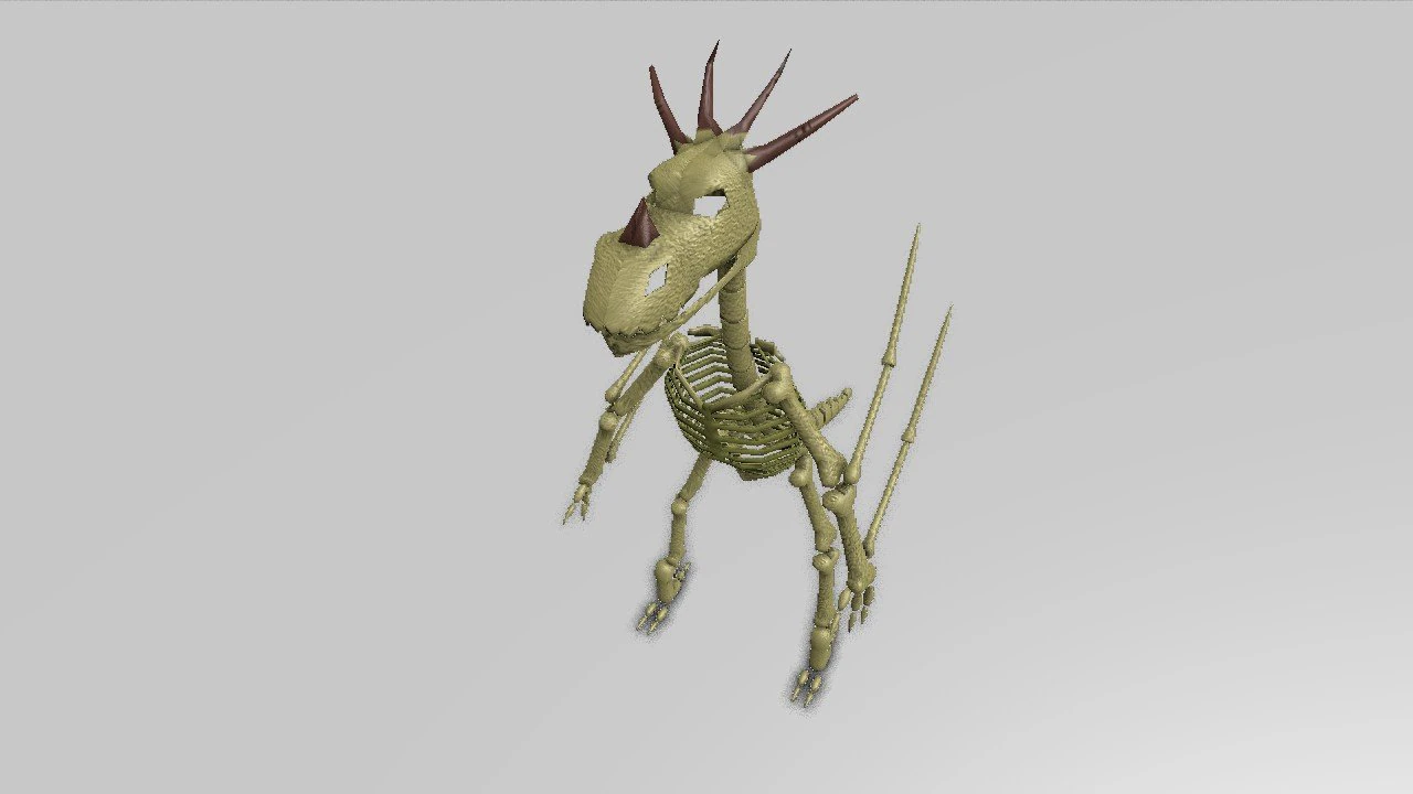 undead dragon 3D Model .c4d .max .obj .3ds .fbx .stl .blend 