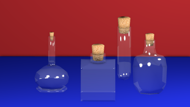 potions bottles 3D Model .c4d .max .obj .3ds .fbx .stl .blend 
