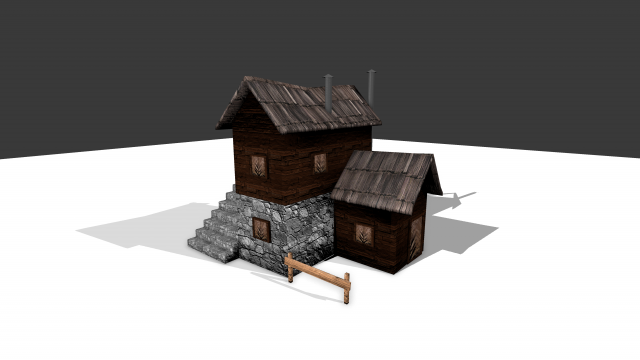 medieval house Modelo 3D .c4d .max .obj .3ds .fbx .stl .blend 