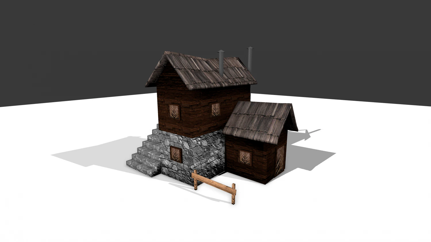 medieval house 3D Model .c4d .max .obj .3ds .fbx .stl .blend 