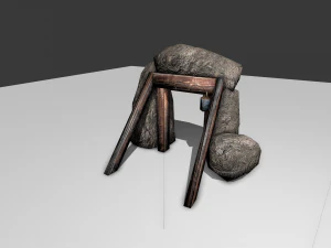 entr&eacute;e de la mine Modèle 3D