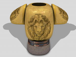 lion brass armor 3D 모델
