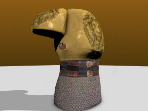 lion brass armor 3D Model