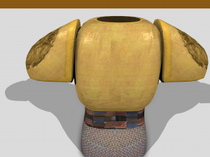lion brass armor 3D Модель