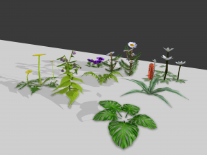 plants set 3D 모델