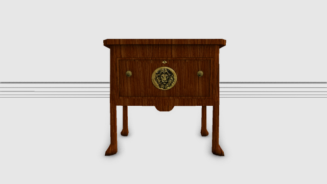 commode 3D Модель .c4d .max .obj .3ds .fbx .stl .blend