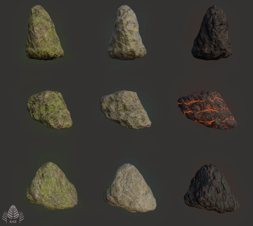 rock pack rts 3D Model .c4d .max .obj .3ds .fbx .stl .blend 