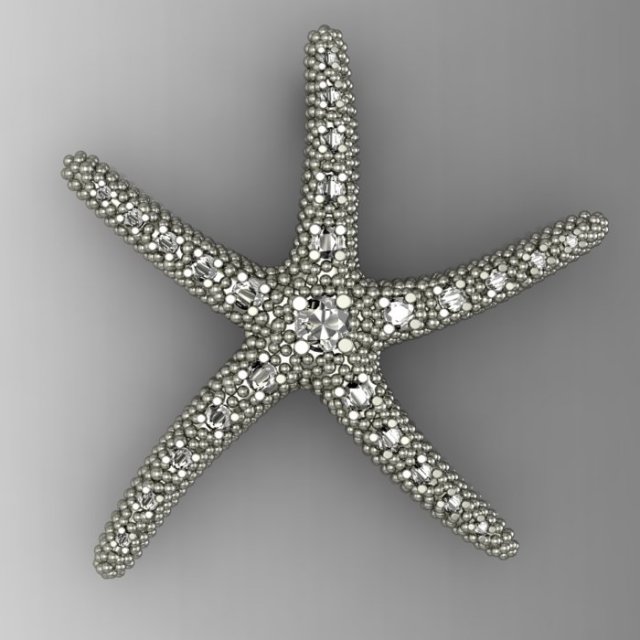 pendant star 3D Модель .c4d .max .obj .3ds .fbx .stl .blend 
