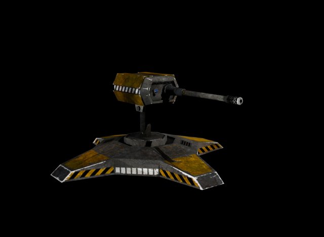 machineturret 3D Model .c4d .max .obj .3ds .fbx .stl .blend 