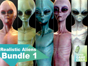 यथार्थवादी एलियंस बंडल 1 3D मॉडल