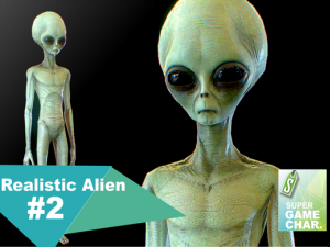 realistic alien 2 3D Model