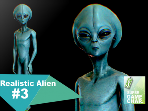 realistic alien 3 3D Model