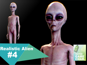 realistic alien 4 3D Model
