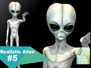 realistic alien 5 3D Model