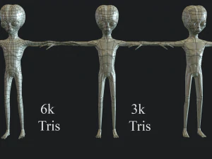 alien&iacute;gena realista 5 Modelo 3D