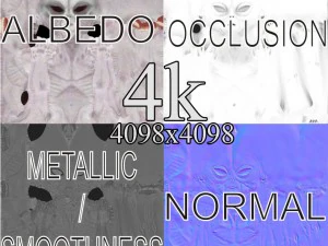 alien&iacute;gena realista 5 Modelo 3D