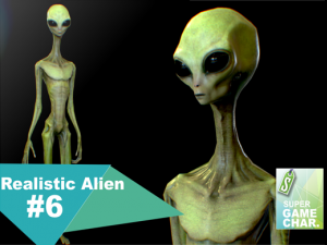realistic alien 6 3D Model