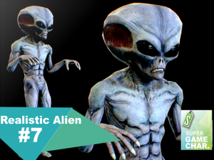 realistic alien 7 3D Model