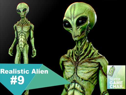 Realistic Alien 9 3d Model In Alien 3dexport