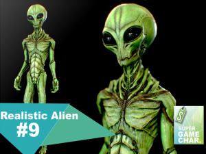 realistic alien 9 3D Models