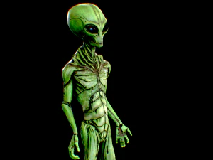 realistischer Au&szlig;erirdischer 9 3D Modell