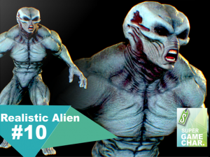 realistic alien 10 3D Model