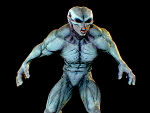 realistic alien 10 3D Model