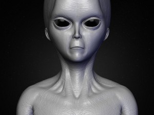 realistic alien 1 sculpt 3D Model