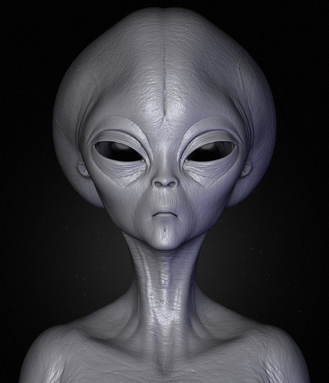 realistic alien 3 sculpt Modelo 3D .c4d .max .obj .3ds .fbx .stl .blend 