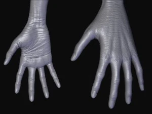 escultura realista de alien&iacute;gena 3 Modelo 3D