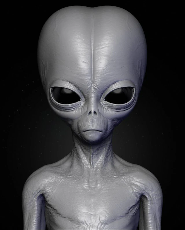 escultura realista de alien&iacute;gena 5 Modelo 3D .c4d .max .obj .3ds .fbx .stl .blend 