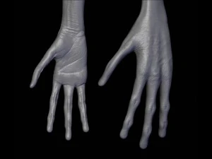 escultura realista de alien&iacute;gena 5 Modelo 3D