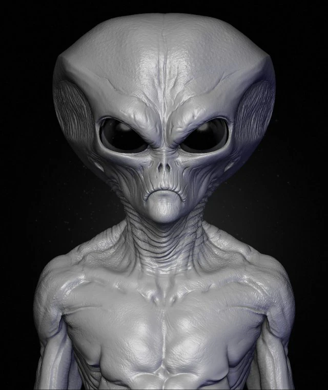 escultura realista de alienígena 7 Modelo 3D .c4d .max .obj .3ds .fbx .stl .blend