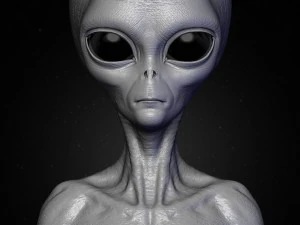 realistische Alien-8-Skulptur 3D Modell