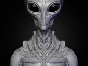 realistic alien 9 sculpt 3D Model