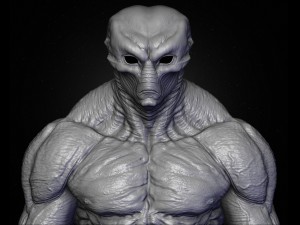 realistic alien 10 sculpt 3D Model