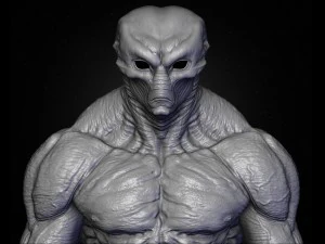 реалістичний прибулець 10 скульптура 3D Модель