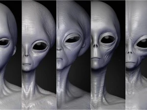 यथार्थवादी एलियंस मूर्तियां बंडल 1 3D मॉडल