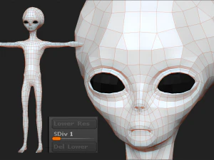 Alien&iacute;genas realistas esculpem pacote completo Modelo 3D