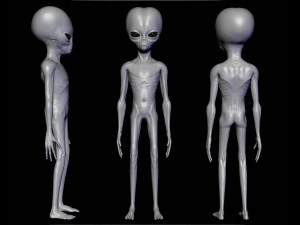Alien&iacute;genas realistas esculpem pacote completo Modelo 3D