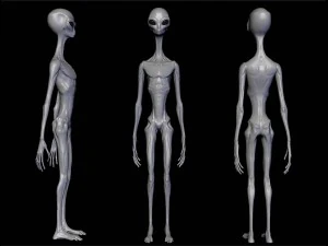 Alien&iacute;genas realistas esculpem pacote completo Modelo 3D