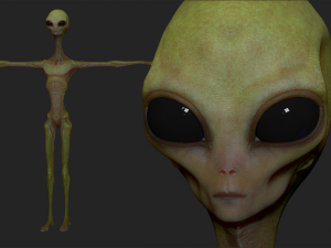 realistic aliens sculpts full pack 3D 模型
