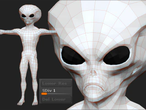 Alien&iacute;genas realistas esculpem pacote completo Modelo 3D