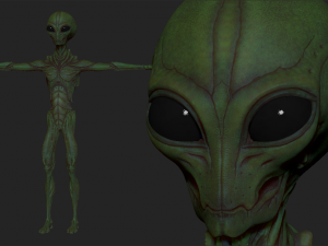 realistic aliens sculpts full pack 3D 模型