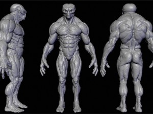realistic aliens sculpts full pack 3D 模型
