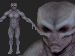 realistic aliens sculpts full pack 3D 模型