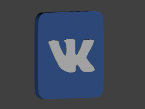 vk logo icon 3D Model