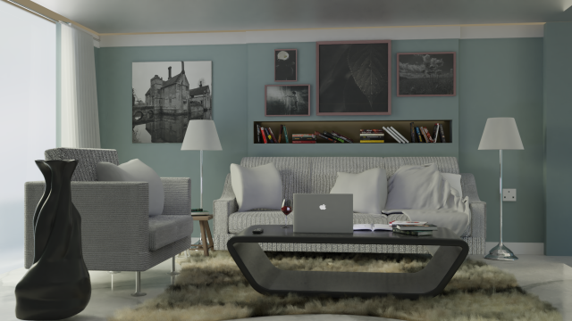 living room Model 3D .c4d .max .obj .3ds .fbx .stl .blend 